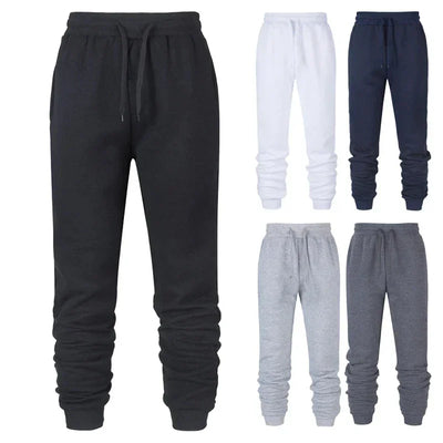 Men's Athletic Trainning Joggers Casual Loose Fit Sweatpants Spring Fall Fleece Lined Pants Elastic Waist Drawstring Trousers