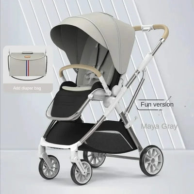 Portable High-view Baby Stroller Two-way Portable Baby Stroller Foldable Children's Four-wheel Baby Stroller 0-3 Years Old