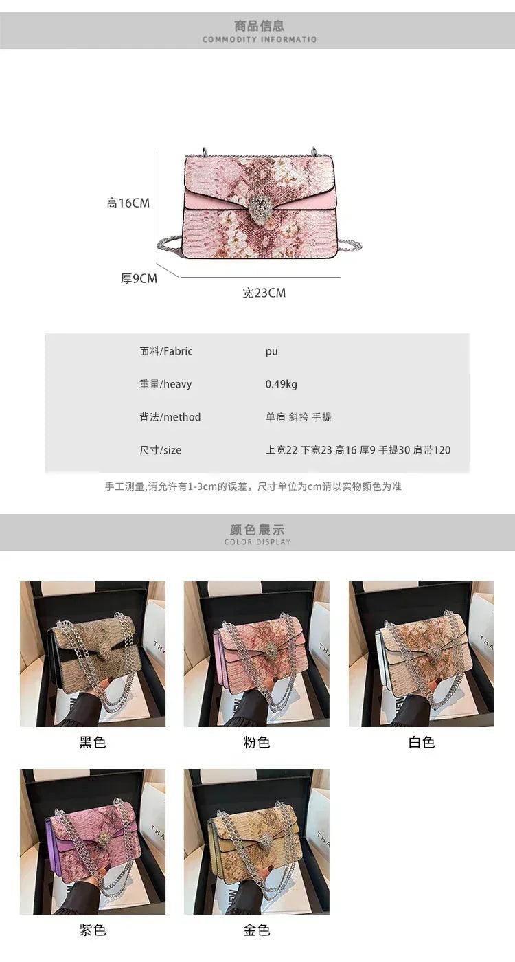 Designer messenger bag for women high-quality leather elegant shoulder classic handbag fashionable