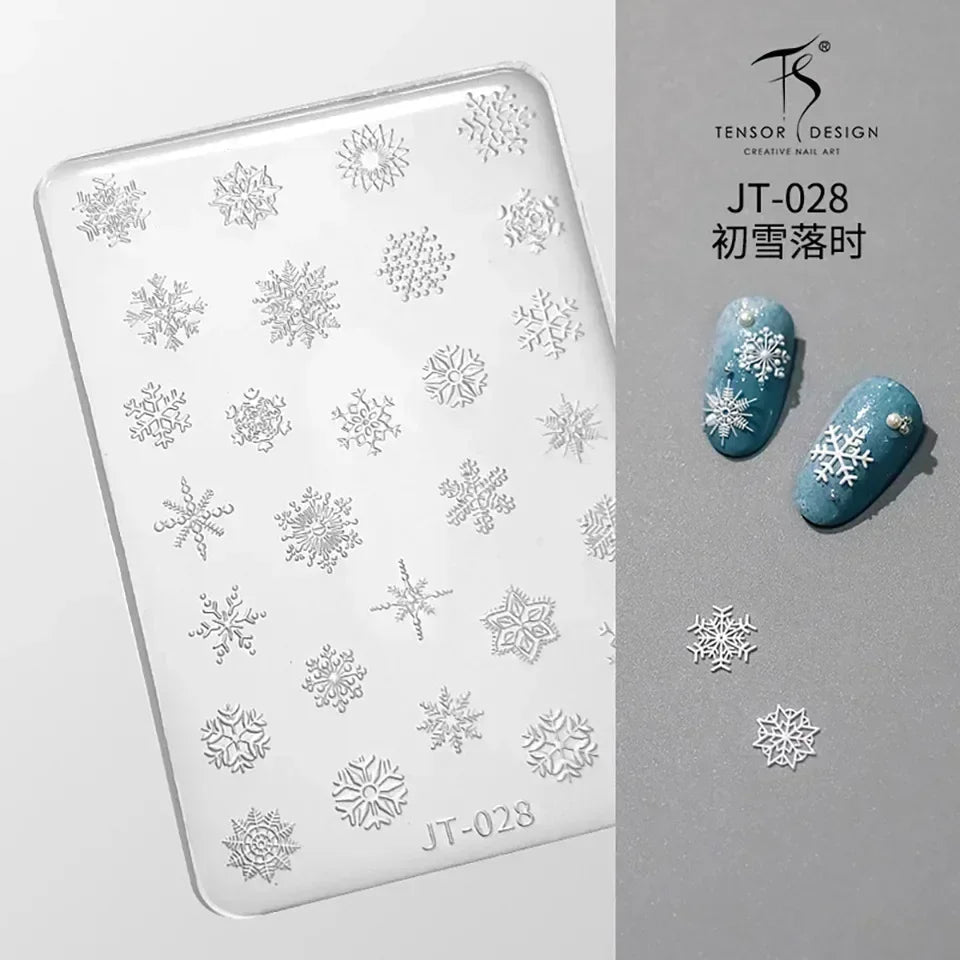 Geometric Bowknot Grid Lace Flora Edge Nail Art Silicone Carving Mold Mould Star Daisy Flower Charms Bow Tie Snowflake Template