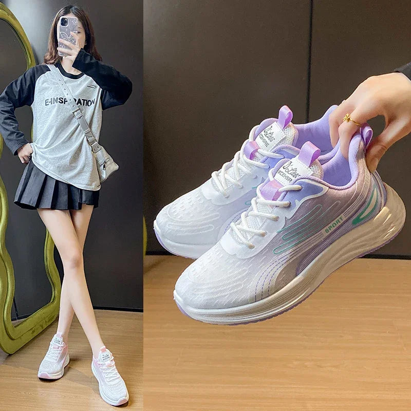Women Shoes Breathable All-match Mesh Shoes Casual Sports Trendy Shoes Female Wear-resistant Running Shoes for Women
