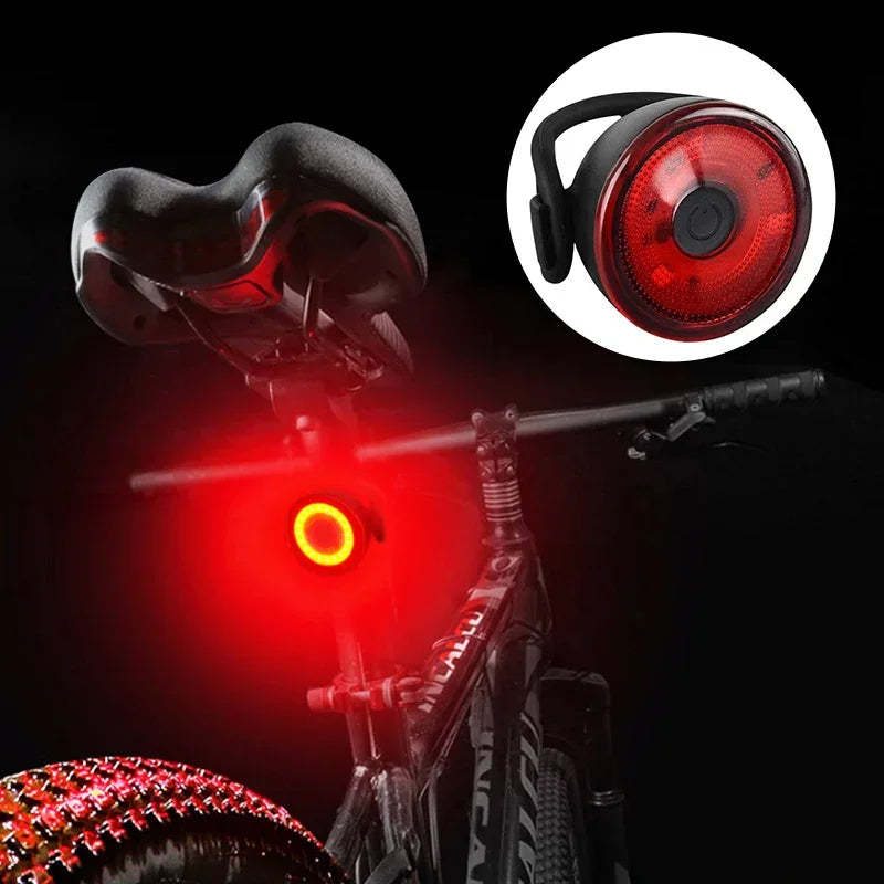 Bicycle Tail Lamp Headlight 400 Lumens Waterproof LED Warning Light Mountain Bike Luminous Night Riding Equipment Bike Lights
