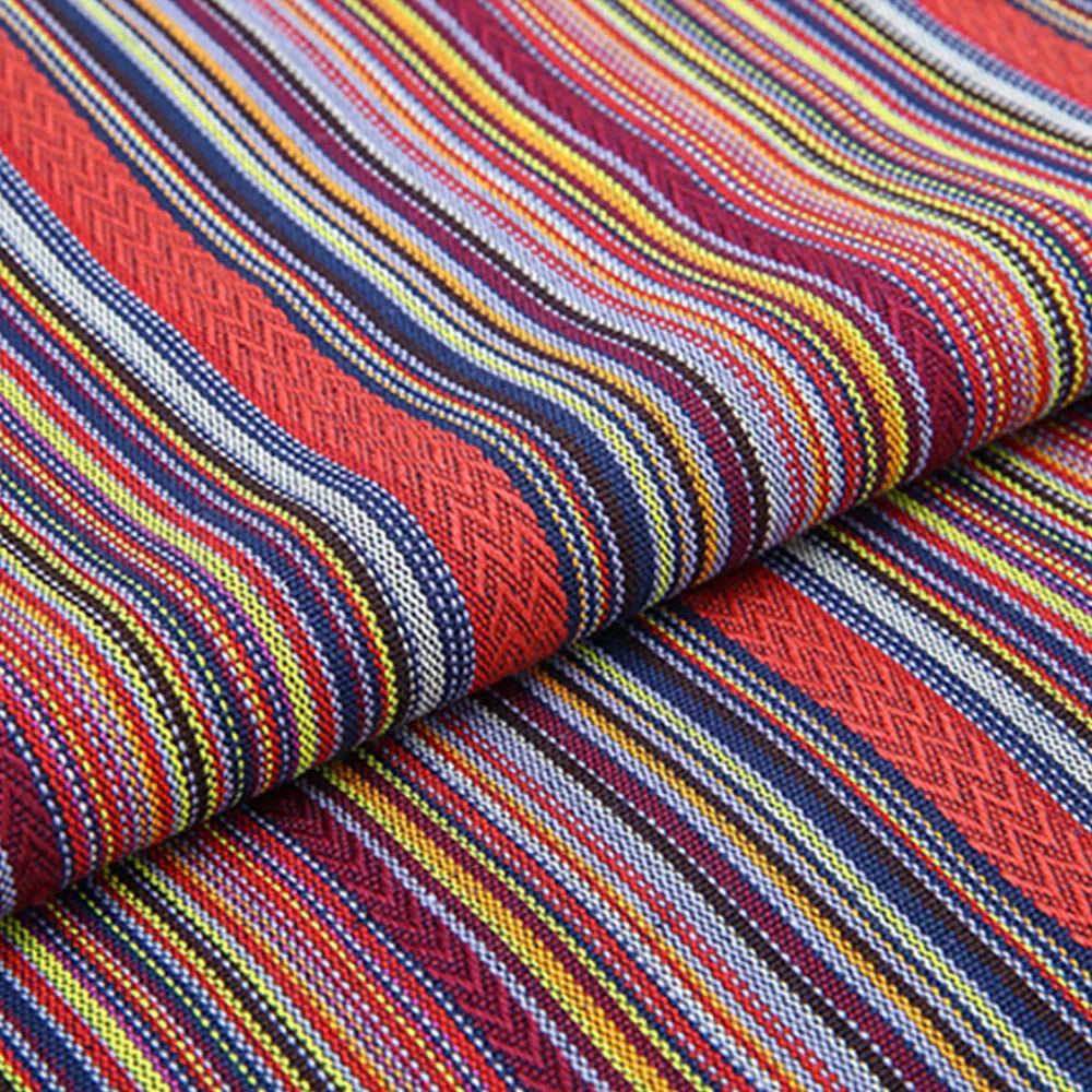 Ethnic Style Cotton Linen Fabric Textile Patchwork Sofa Cover Pillow Hotel Bar Tablecloth Curtain Decor Sewing Crafts Materials