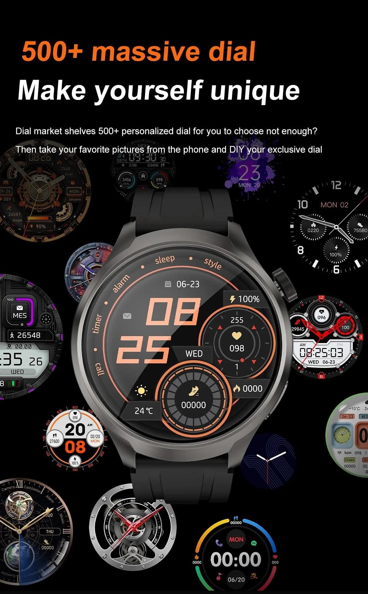 2025 New For HUAWEI High-end Sports Smart Bracelet Men GPS NFC 1.85 AMOLED Screen Compass Waterproof Bluetooth Call Smartwatches