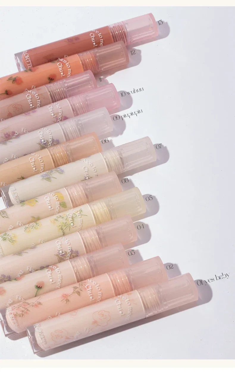 FLORTTE Beauty Lip Lasting Tint First Kiss Series Water Glossy Nice To Meet Chu Blooming Liquid Lipstick Makeup Women Cosmetics