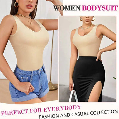 Body Shapewear for Women Seamless Solid Shaping Full Bodysuit Crew Neck Tummy Control Slimming Body Shaper Underwear & Shapewear