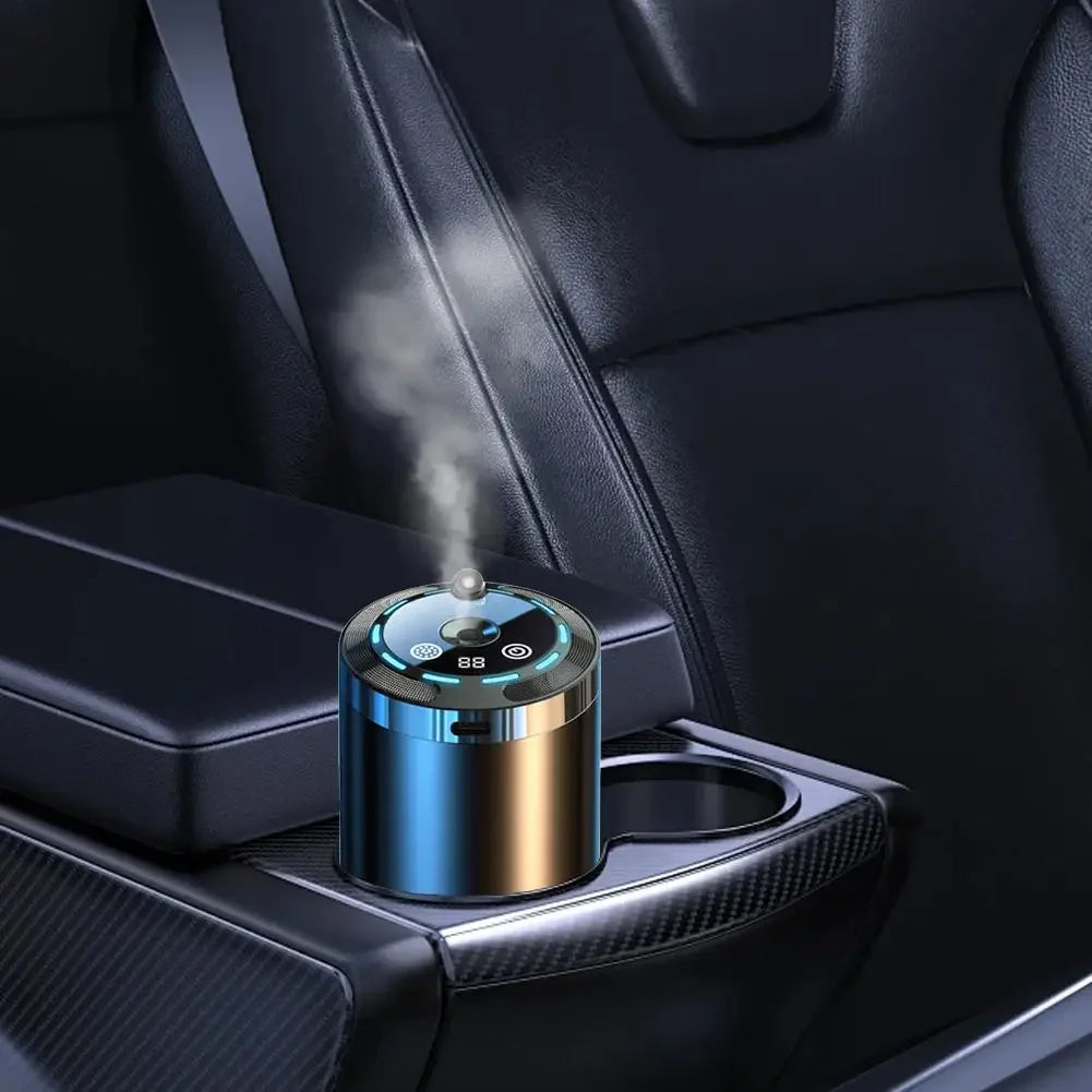 Car Aroma Diffuser With LED Starry Ambient Light 50ml Cologne Perfume Car Air Freshener Flavoring For Cars Fragrance Diffusers