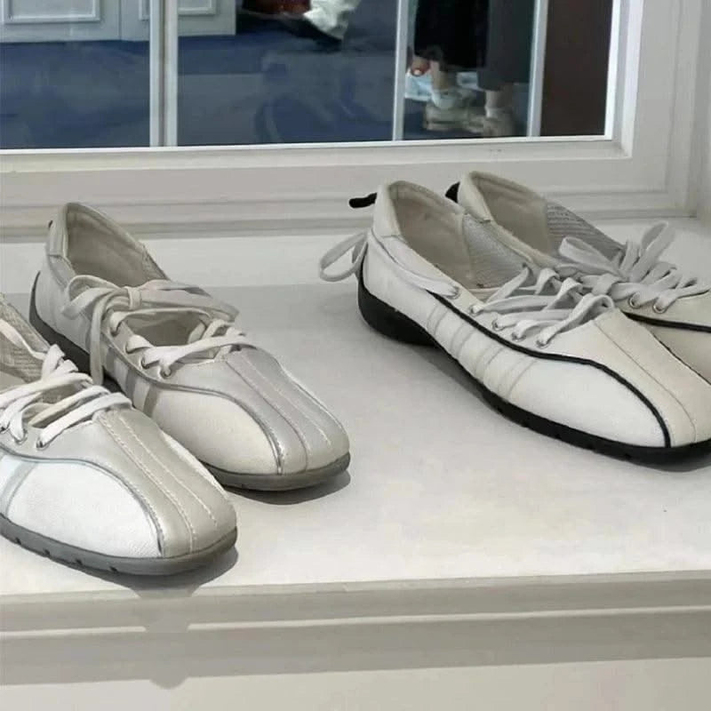 Vintage Women's Ballet Flats Training Shoes Walking Sports