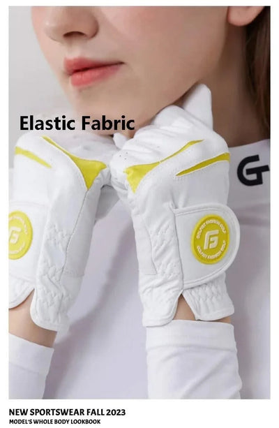 Golfist 1 Pair Golf Gloves For Women Left Hand Right Hand Gloves Ladies Breathable Soft Leather Mittens Anti Slip Sports Aids