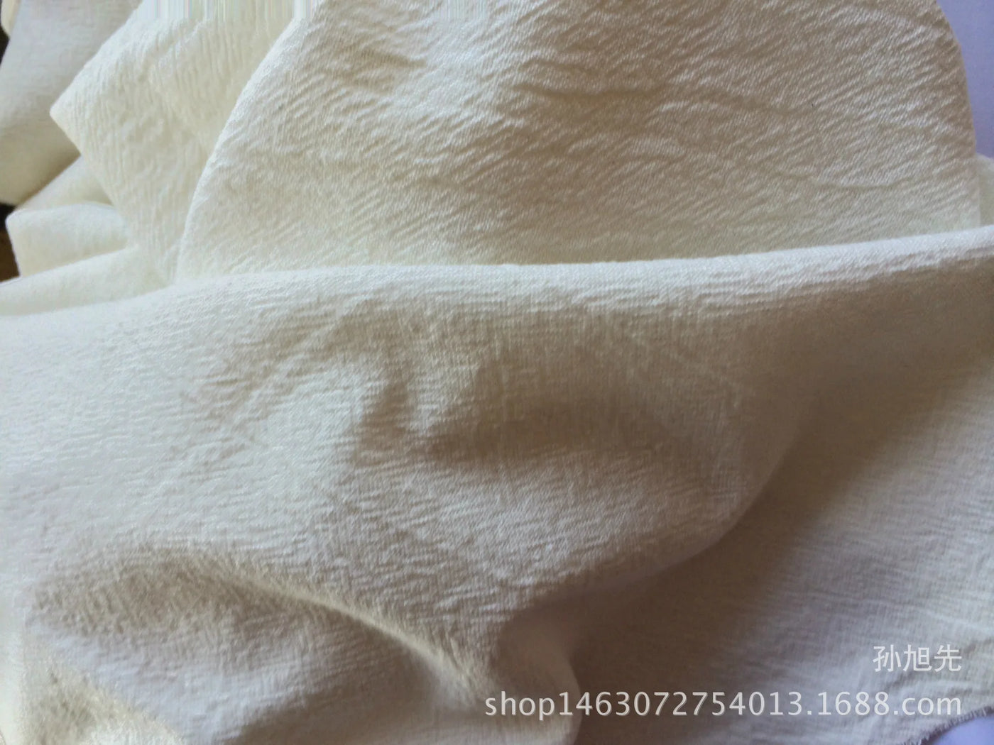 Cotton Linen Fabric Skin Texture Crepe By The Meter for Clothing Curtain Dress Shirt DIY Sewing Plain Textile Cloth Gray Soft
