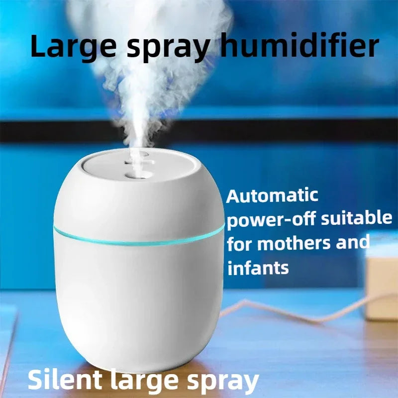 Humidifier Small Desktop Car Aromatherapy Machine Hydrator Silent USB Mini Air Humidifier with LED Color Lamp