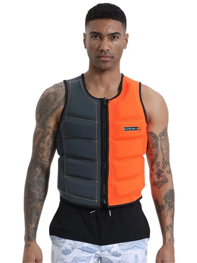 Adult Life Jacket Wake Surfing Impact Vest CE Approved Neoprene Life Jacket Wakesurf Comp Vest surf Watersports Activities