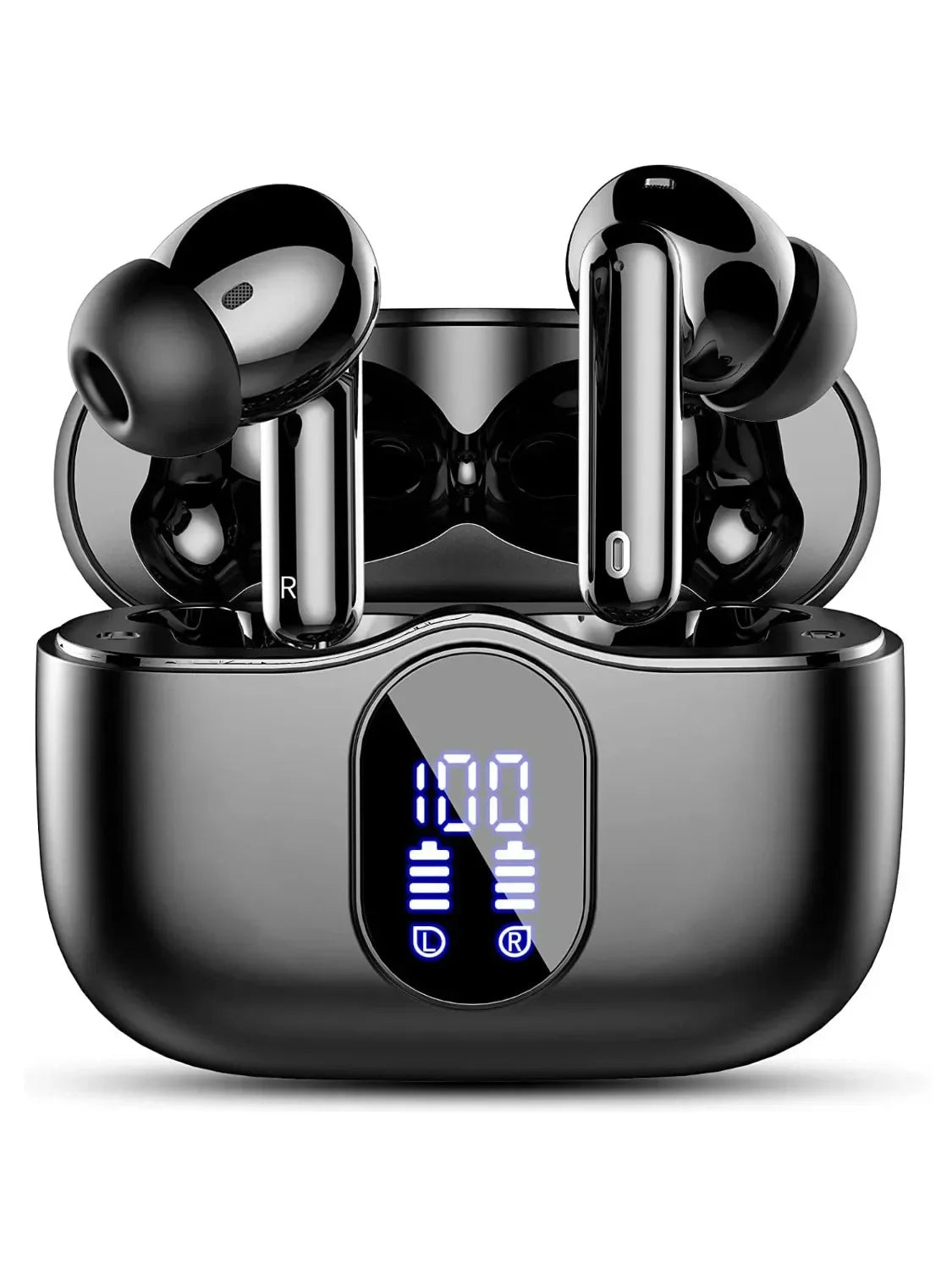 Wireless Earbuds with Bluetooth 5.3, In-Ear Headphones Featuring 4 ENC Mics and 36 Hours of Playtime, LED Display Included.