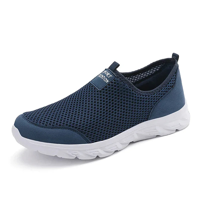 Men Shoes Breathable Mesh Summer Lightweight Hiking Walking Casual Shoes Slip-On Driving Men's Loafers