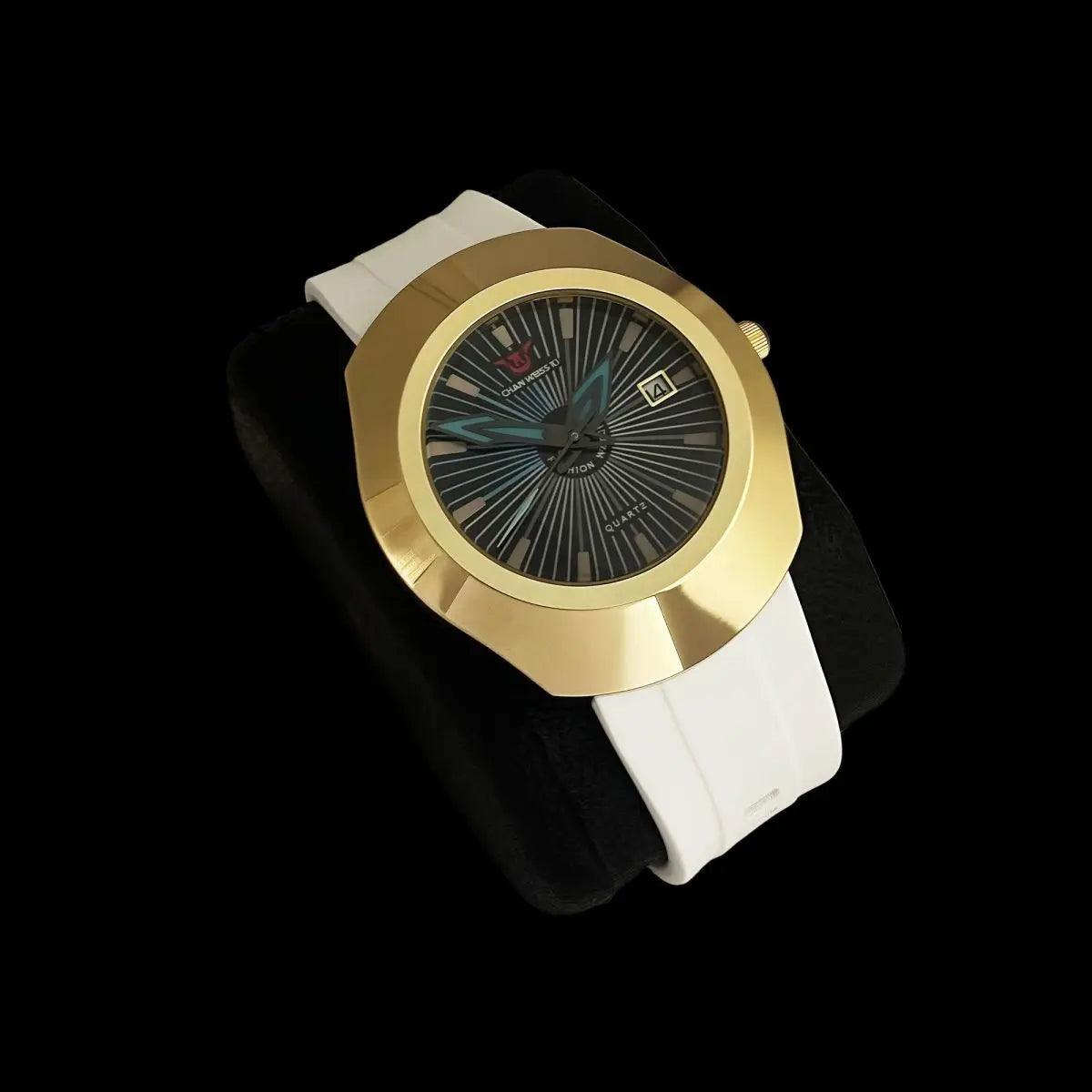 Premium high-end fashion quartz men’s watch – waterproof date display comfortable imported rubber strap