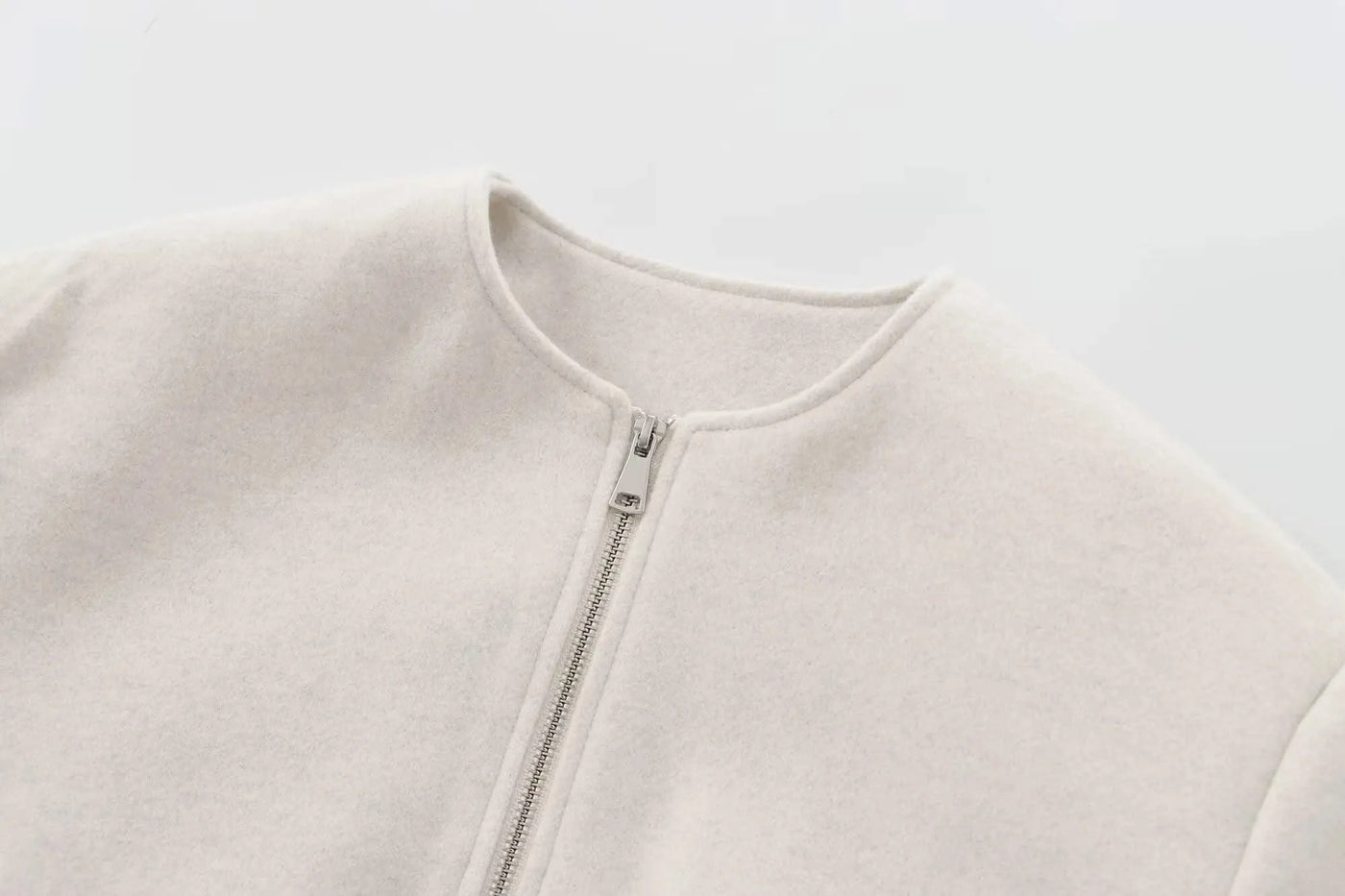 Zipper Bomber Jackets for Women Soft Cropped Long Sleeve Sports