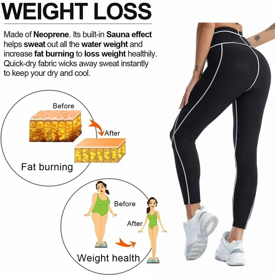 Hot Sauna Suit Sauna Sweat Pants Hot Thermal Sweating Shapers Women Weight Loss Fat Burning Corset Body Shaper Slimming Coats