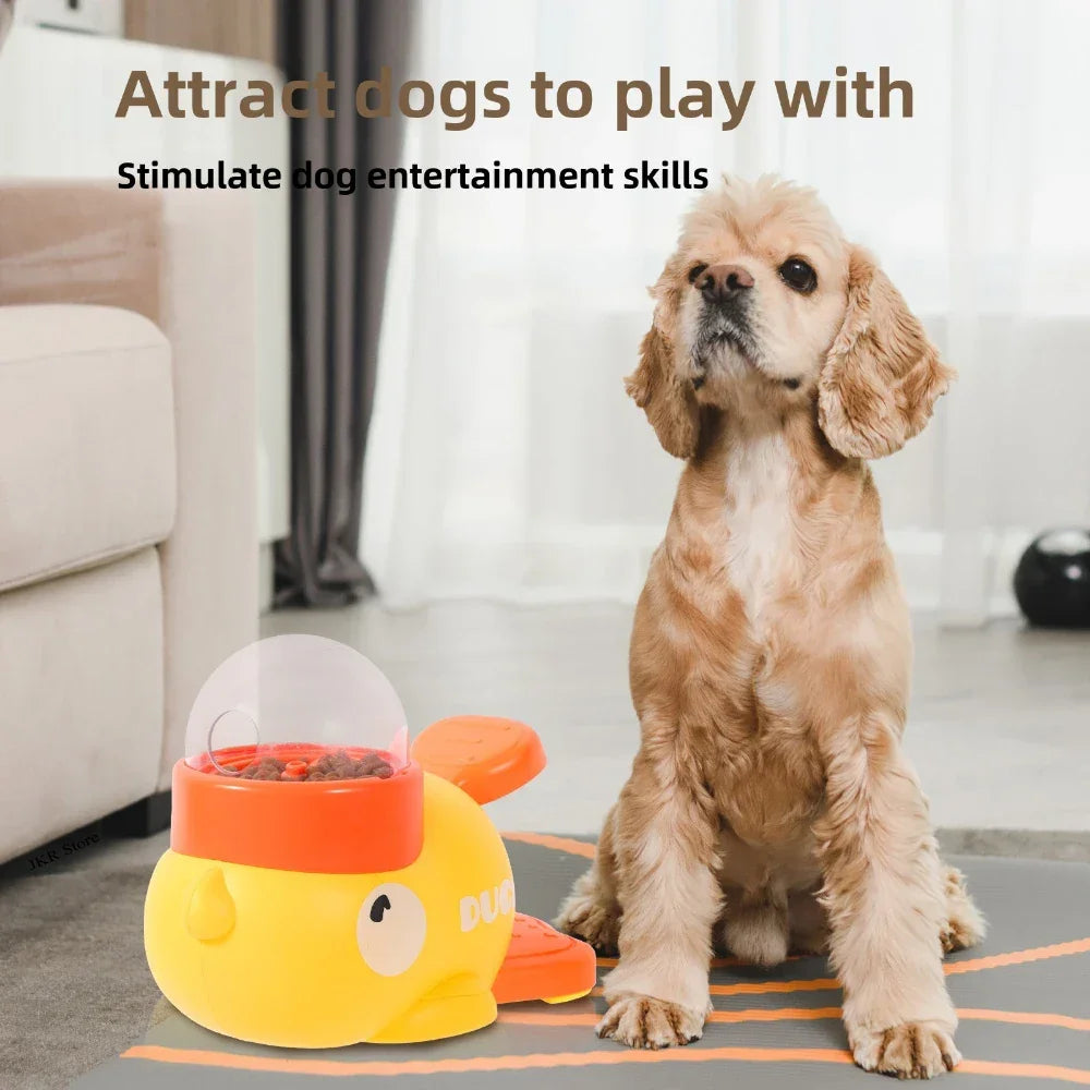 Pet Snack Feeder Dog Food Dispenser Automatic Feeder Puppy Cartoon Duck Design Used to Train Dogs Accessories Cats Cat Supplies