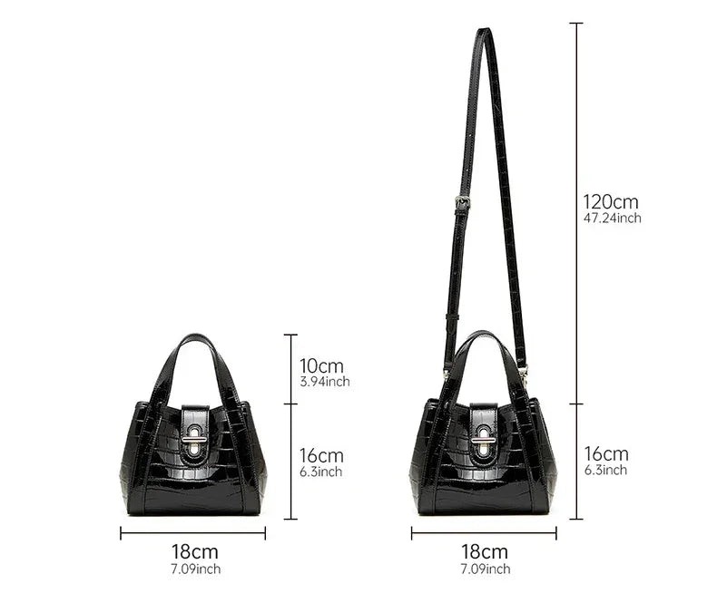 New 2025 Women Split Leather Tote Bag Designer Bucket Bags Handbag Female Shoulder Composite Bag Crossbody Shopping Bag