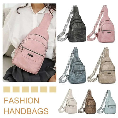 Women Men PU Leather Shoulder Bag Fashion Sling Crossbody Bag
