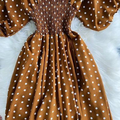 V Neck Sexy Dolman Sleeves Waist Slim Polka Dot Print Jumpsuit Women Wide Leg Trousers Jumpsuit