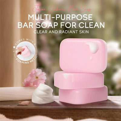 LAIKOU Sakura Facial  Body Whitening Soap Reduces Acne Dark Spot Deep Cleaning Cutin Brightening Skin 90g