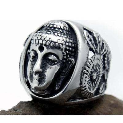 New Standard Buddha Bless Ring Stainless Steel Buddhism Jewelry Rings Wholesale Price