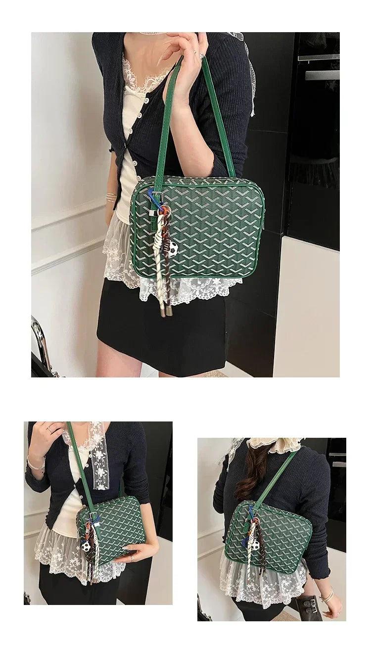 Popular leather handbags for ladies - famous designer shoulder bag with classic messenger features