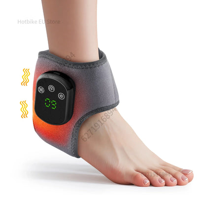 Electric Heating Neck/Wrist/Ankle Brace Massager USB Rechargeable Hot Compress Vibration Massage Cervical Hand Foot Muscle Relax