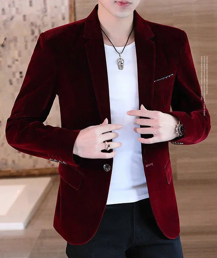 Male Blazer Slim Fit Men's Suit Jackets Single Breasted Thin Party Coat Casual Fashion 2024 Luxury Designer Fashionable Summer