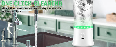 Portable Blender for Smoothies Shakes Juice Personal Small Mini Glass Mixer USB Rechargeable Electric Handheld Watter Bottle