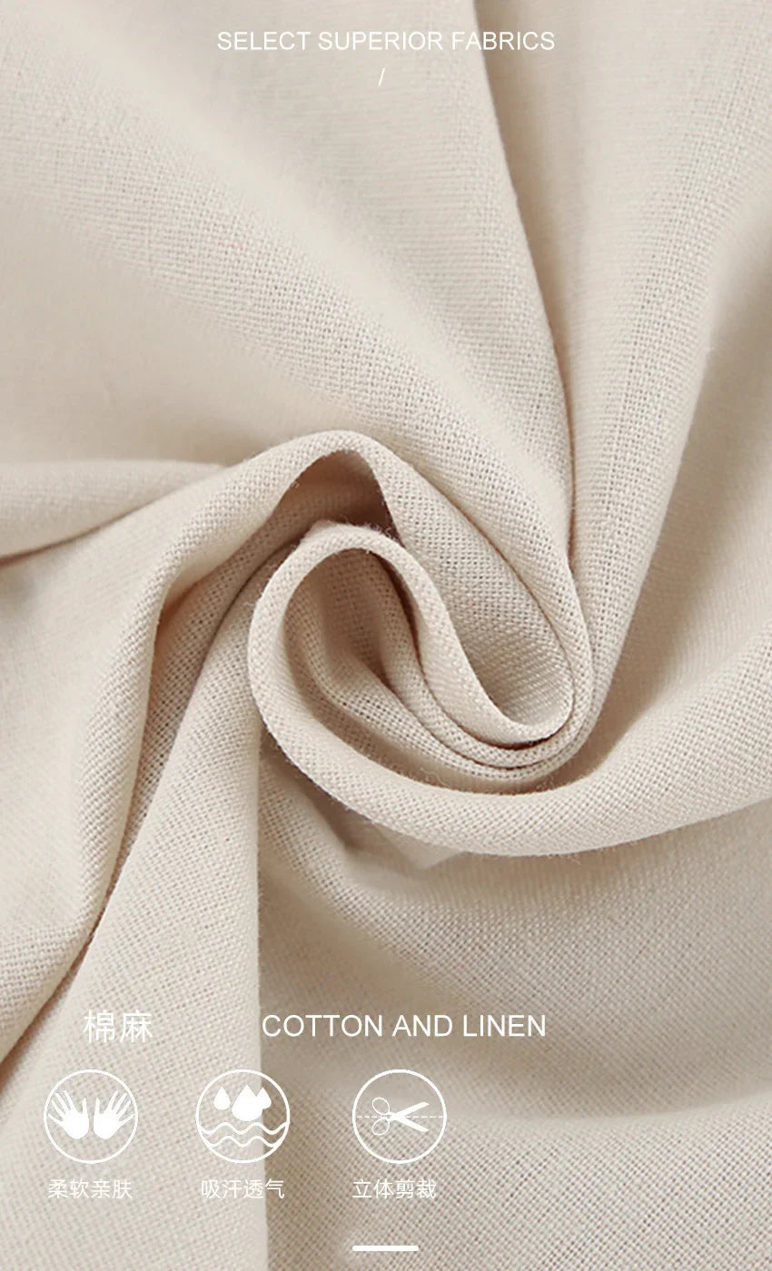 Retro Cotton Linen Women'S Summer Dress Sexy V-Neck Puff Sleeve Long Maxi Birthday Graduation Dresses Beach Sundress Robe Femmes