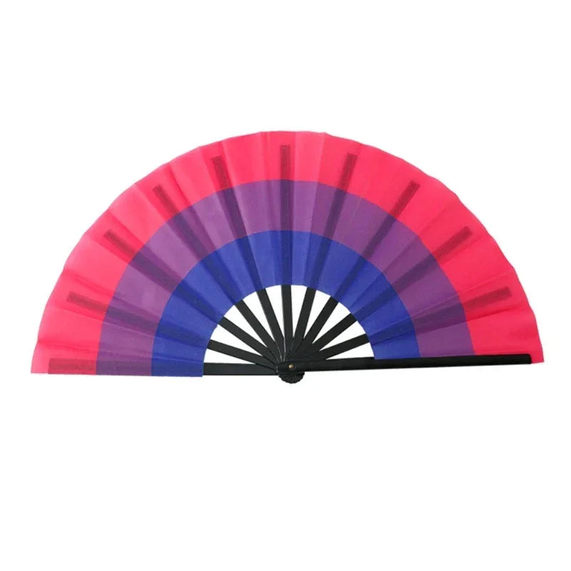 Folding Hand Fans Rainbows Fan Dance Decoration Hand Fans Summer Fan Perfect Props for Summer Music Festivals & Parties