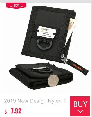 2023 Minimalist Slim Nylon Wallet For Men Women Slimline Ultra Thin Mini Small Male Female Zipper Coin Purse Compact Money Bag