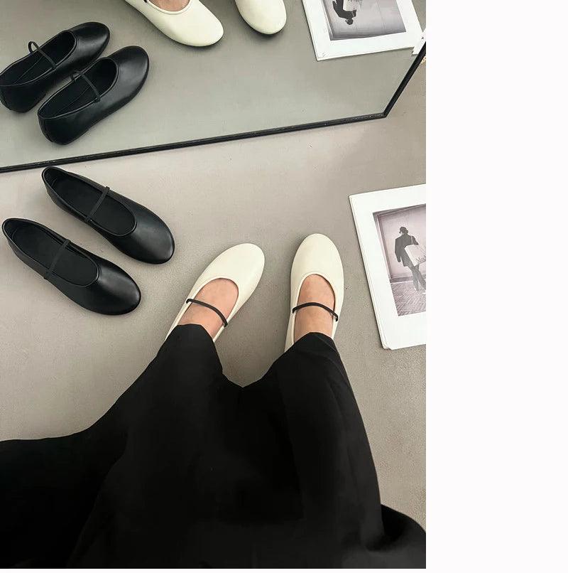 Fashion woman shallow slip on flats shoes ladies casual outdoor ballerina shoe