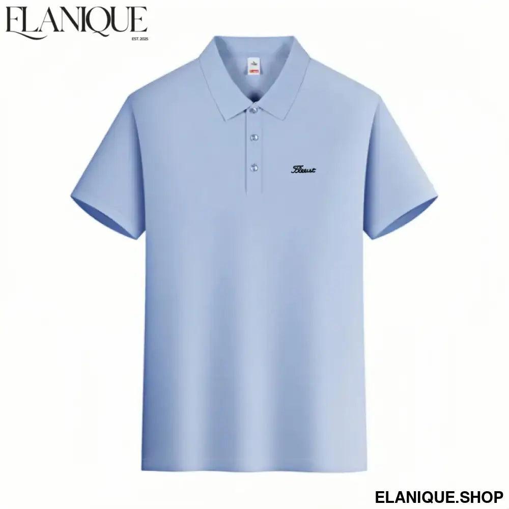 Men’s Embroidered Golf Polo Shirt – Smart Casual Summer Top