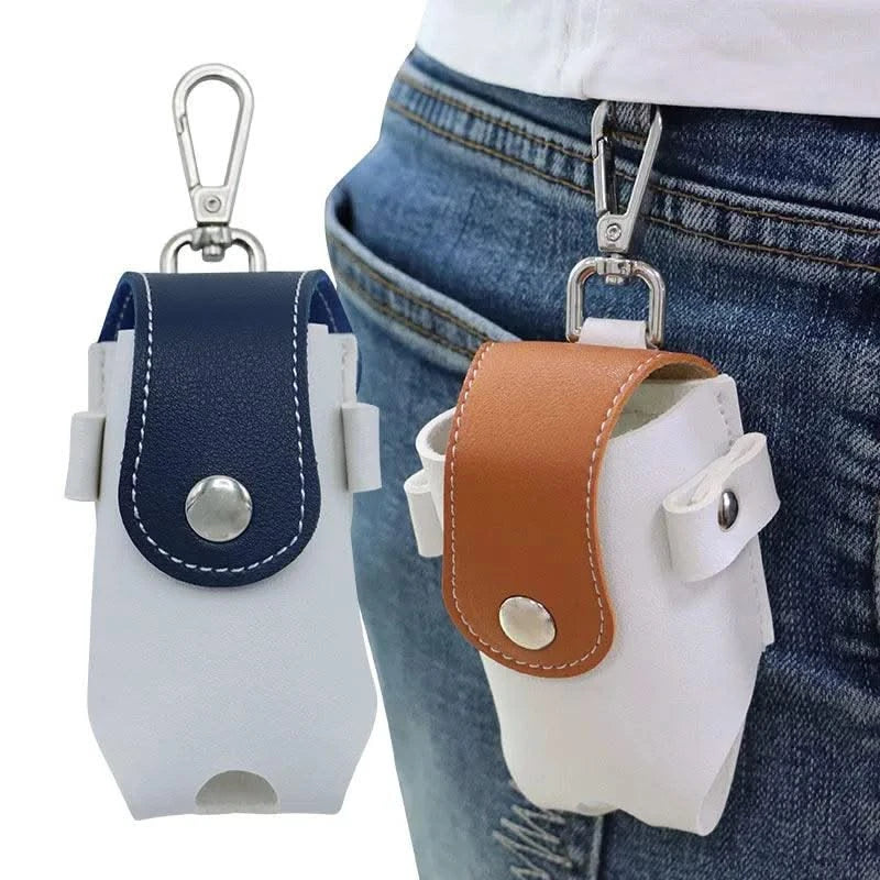 Golf Ball Mini Bag PU Leather with Golf Tees Golf Ball Pouch Hang on Waist Bag Golf Belt Gift for Husband Golf Sport Accessories