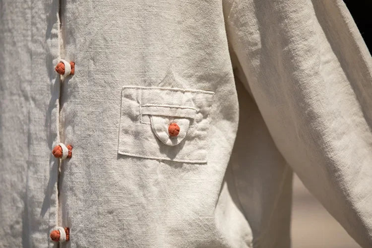 Women's Literary Vintage Ramie Linen Tops