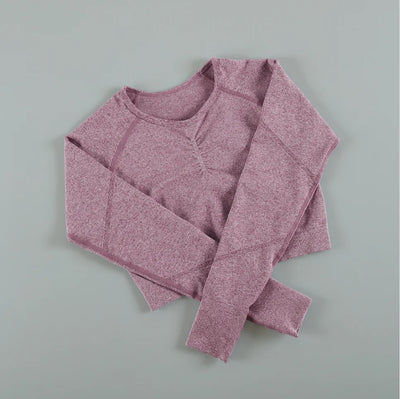 Women's Crop Top Long Sleeves Workout