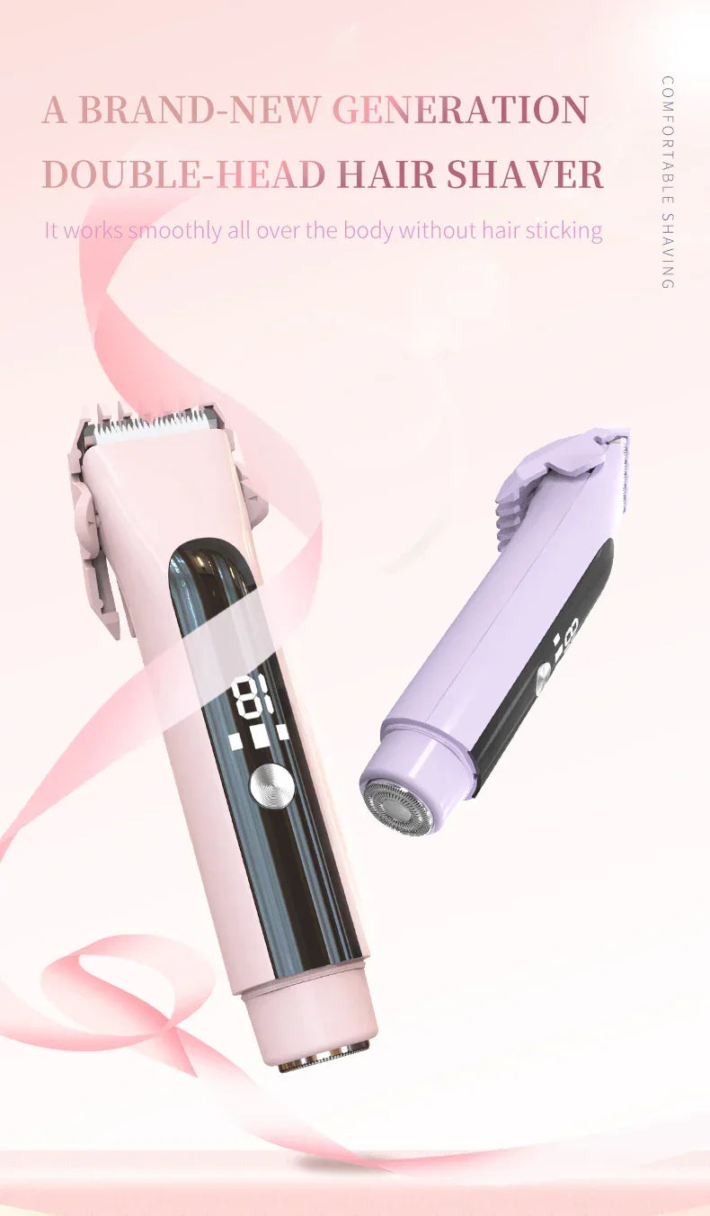 Painless Epilator Electric Shaver for Women Bikini Trimmer Facial Mustache Hair Removal Razor Ladies Face Underarm Legs Electric