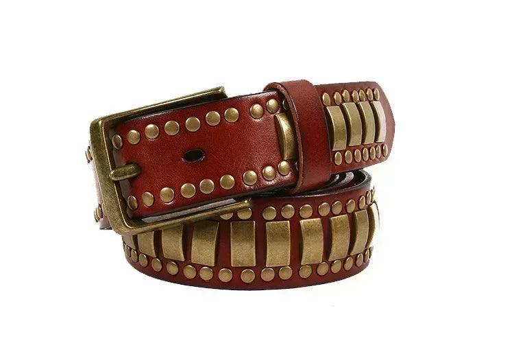 Stylish decorative waistband |original leather pin buckle punk belts | hip hop dress | for men and women