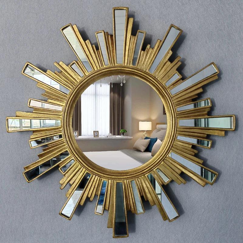 Living room luxury mirror design aesthetic european unique xenomorph vintage irregular espelhos decorativos home decor