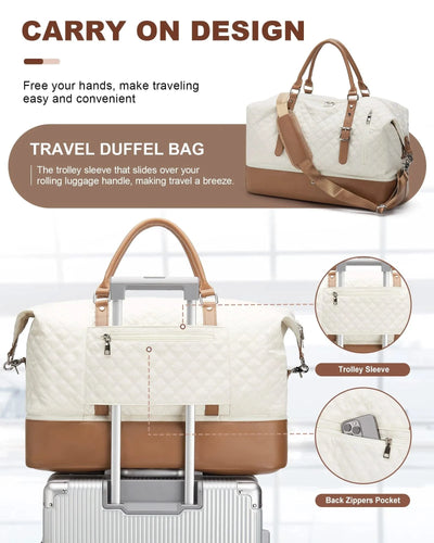 Expendable Travel Bag for Women, Duffle Bag & Gym Bag