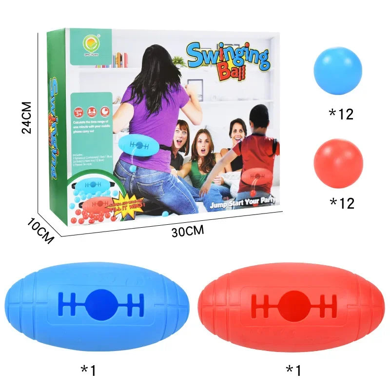 Children's Swinging Ball Toy Parent Child Interactive Competition Game for Boys and Girls Fun Hip Swinging Stress Relieving Toy