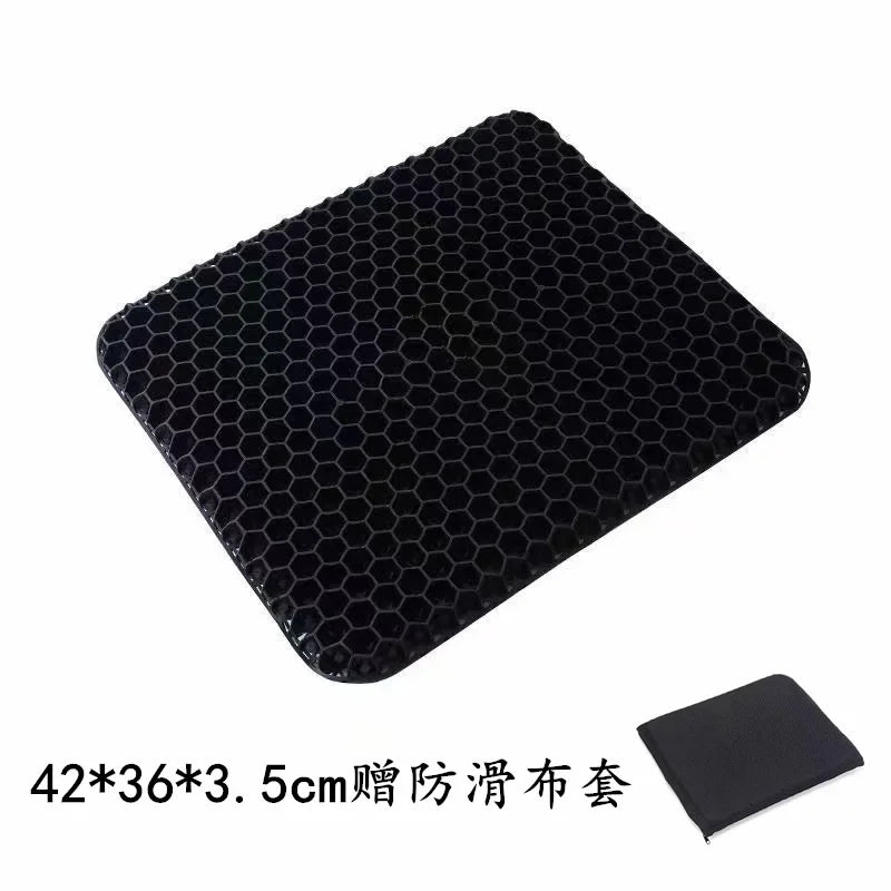 Gel seat cushion with non-slip cover,honeycomb design,pressure relief, breathable cooling cushions for car office home summer