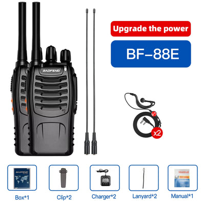 2PCS Wholesale BAOFENG BF 88E Portable Two-Way Amateur Radio Handheld Walkie Talkie Charable DMR GMRS Batteries Model BF-88E