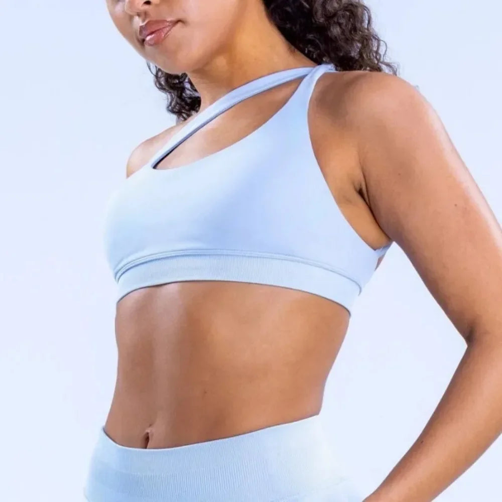 Brassiere Bra Women Seamless Halter Top High Support Push-up Open Back Gym Wear Fitness Yoga Underwear Customizable Labels