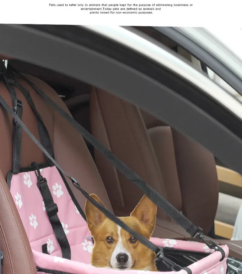Pet Dog Car Carrier Seat Bag Waterproof Basket Folding Hammock Pet Carriers Bag For Small Cat Dogs Safety Travelling Mesh