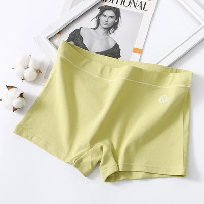 Women Boxers Underwear Cotton Breathable Ladies Safety Short Pants Female Seamless Underpants Solid Cozy Boyshorts Sexy Lingerie