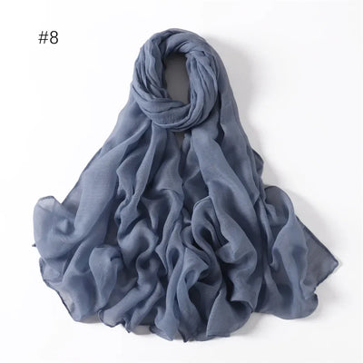 New Cotton Linen Scarf For Women Girls Students Autumn Classic Solid Color Scarves Retro Soft Foulard Viscose Female Wrap Shawls